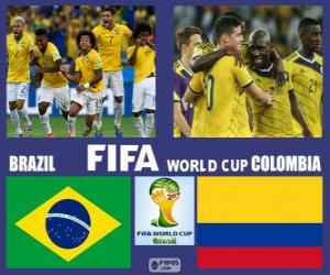 yapboz Brezilya - Kolombiya, çeyrek finalde Brezilya 2014